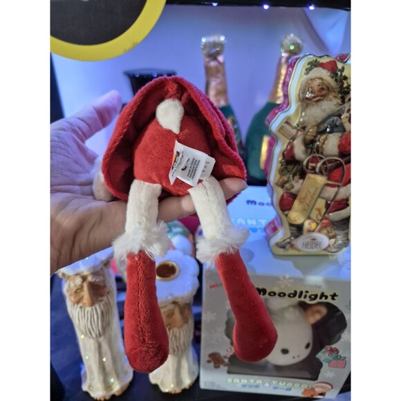 Jellycat London Bitsy Bunny Plush Rabbit Red Christmas Mrs. Claus Velvet Dress - Picture 5 of 6